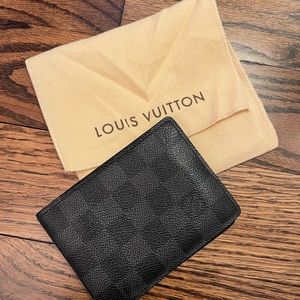 Louis Vuitton Mens Wallet Black Damier Canvas